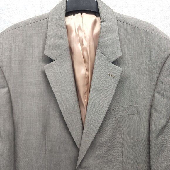 Ralph Lauren Wool Blazer Mens 43L Sport Coat Suit‎ Jacket Grey Single Breasted - Picture 2 of 15